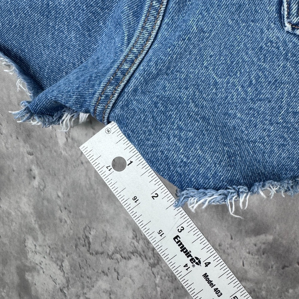 Levi's 501 Cut Off Shorts Women's 28 Premium Collection Distressed Denim Y2K - Picture 8 of 10